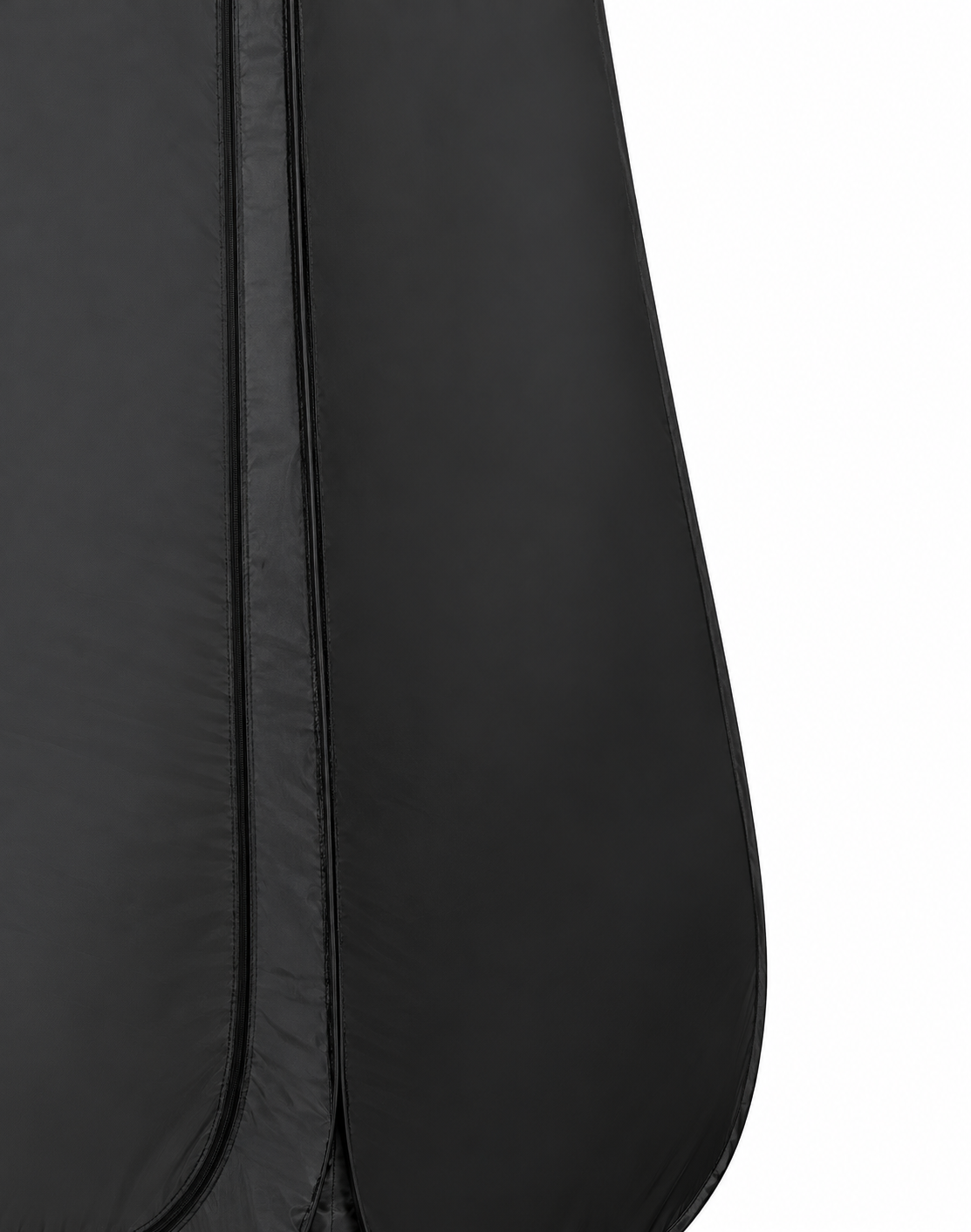 Privacy changing tent — actual fabric panel and curved frame seam partial detail