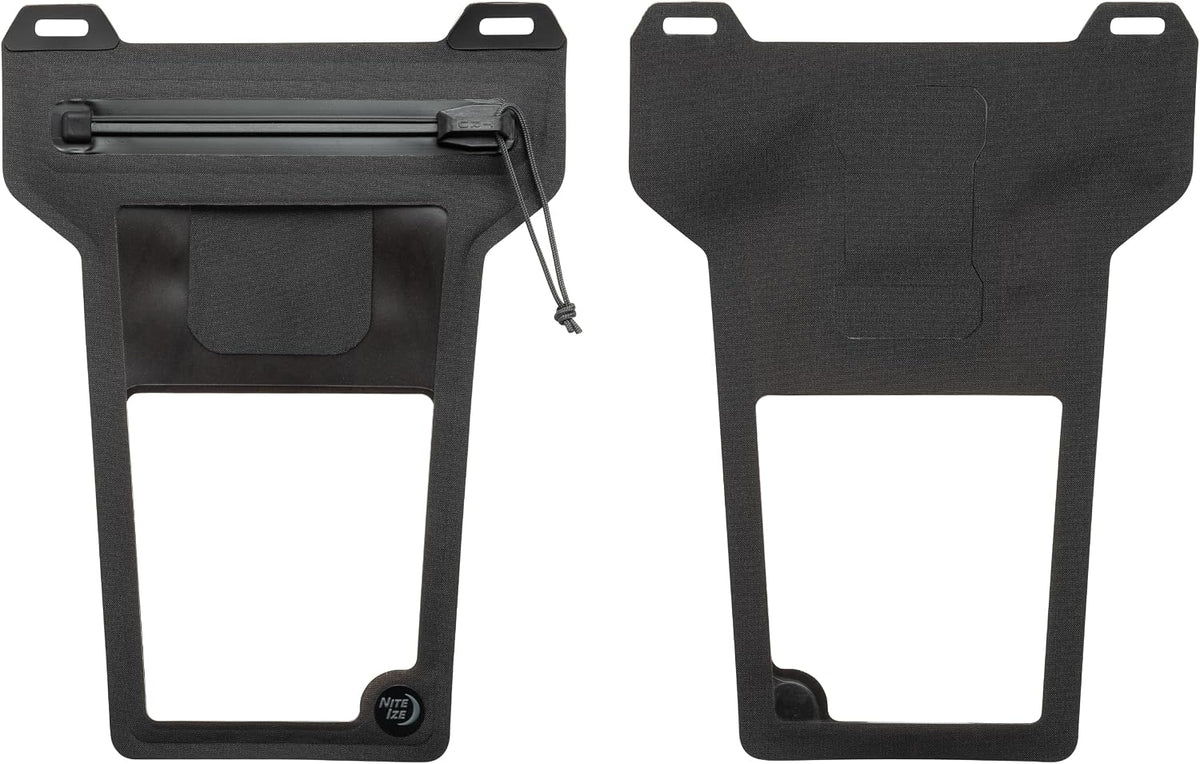 Waterproof phone pouch — original front and rear views of one pouch