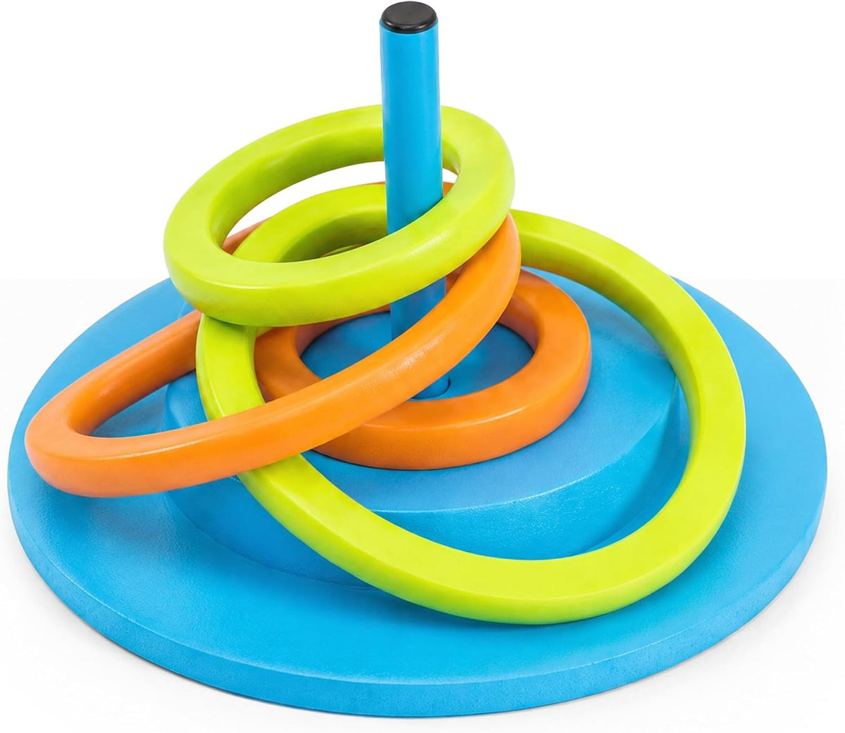 Floating ring toss — original base, post and four rings
