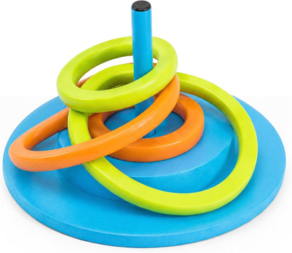 Floating ring toss — original base, post and four rings
