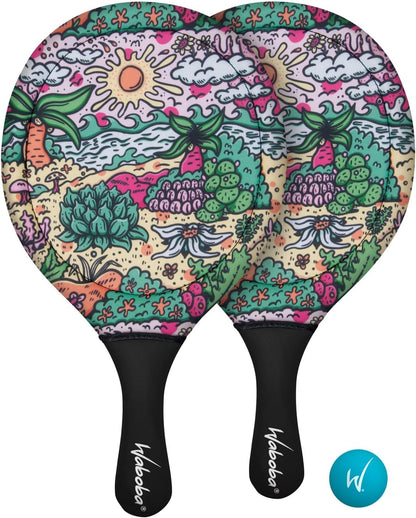 Beach paddle set — original two paddles and one ball