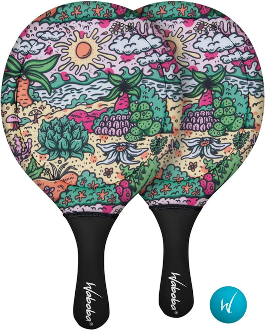 Beach paddle set — original two paddles and one ball