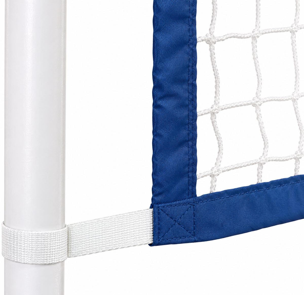 Pool volleyball set — actual lower net binding and white strap detail