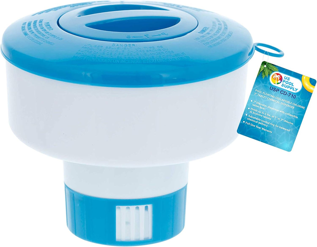 Floating chlorine dispenser — unchanged current source product with physical hang tag